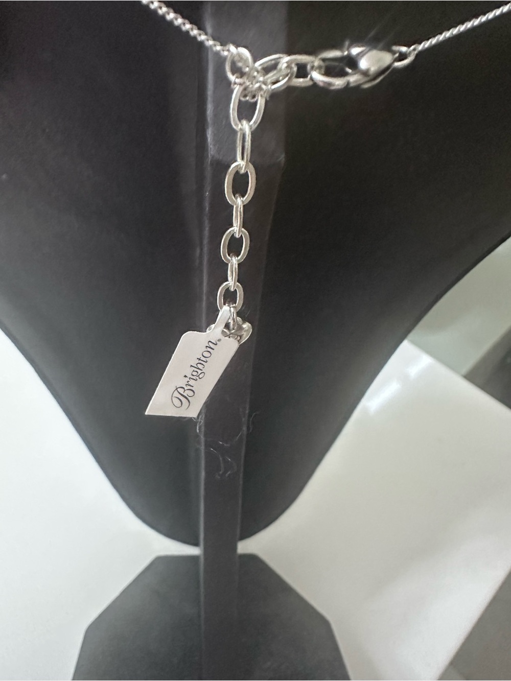 Brighton Silver-Tone Crystal Scrollwork Pendant Necklace - Silver - Picture 8 of 8